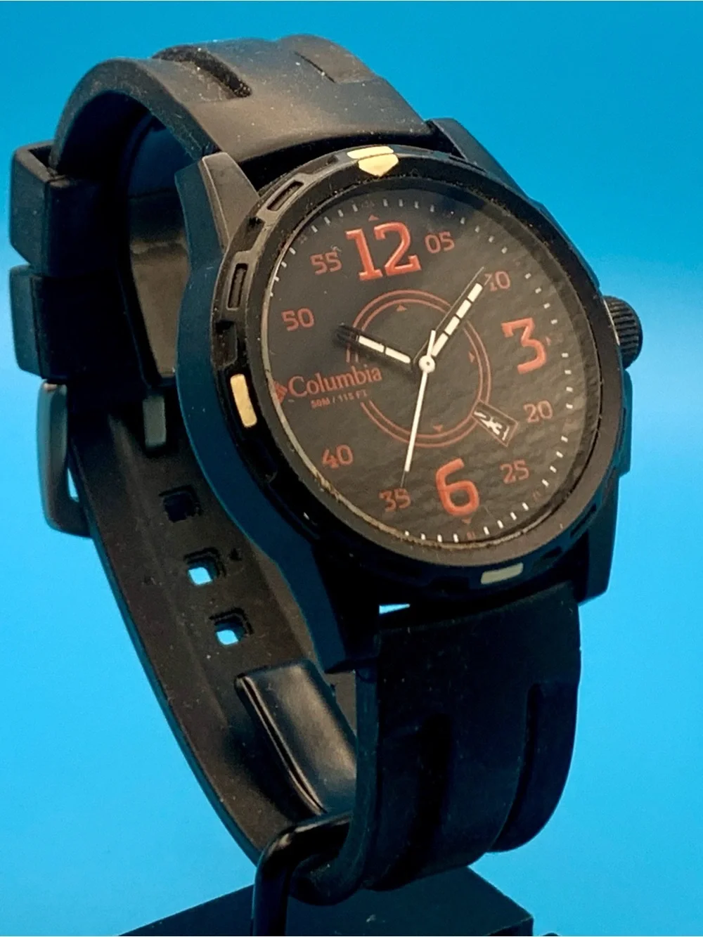COLUMBIA CA800 Men’s Military Field Wristwatch St Steel Case Date Works New Batt